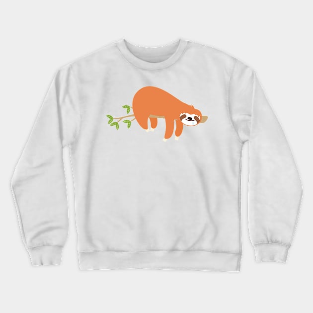 Sleeping Sloth Crewneck Sweatshirt by LulululuPainting